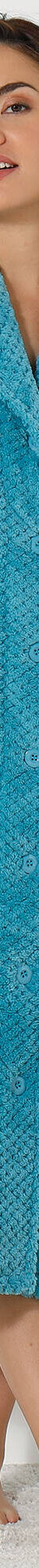 Robe de chambre maille polaire col châle - longueur 120 cm (turquoise) Robe de chambre maille polaire col châle - longueur 120 cm (turquoise)